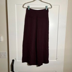 Massimo Dutti Wide Leg Palazzo Dress Pants with Tie Front
